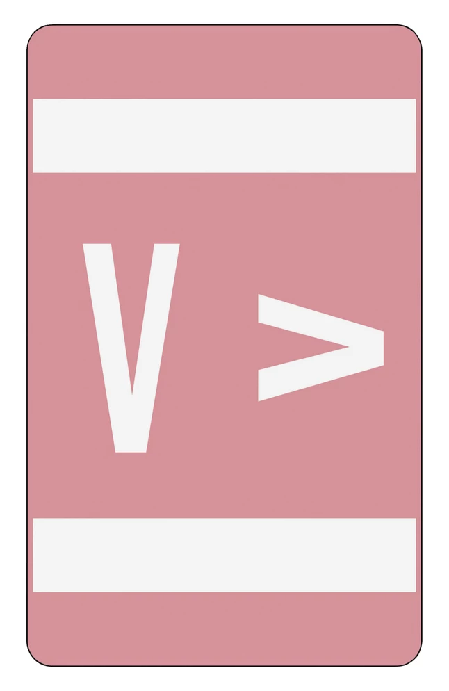 Flash Sale π Smead ACCS Color-Coded Alphabetic Labels, 1 X 1-5/8 Inches, V, Pink, Pack Of 100 π 1 Flash Sale π Smead ACCS Color-Coded Alphabetic Labels, 1 X 1-5/8 Inches, V, Pink, Pack Of 100 π