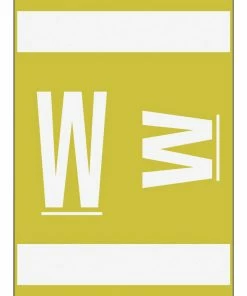New 🎁 Smead ACCS Color-Coded Alphabetic Labels, 1 X 1-5/8 Inches, W, Yellow, Pack Of 100 ⌛