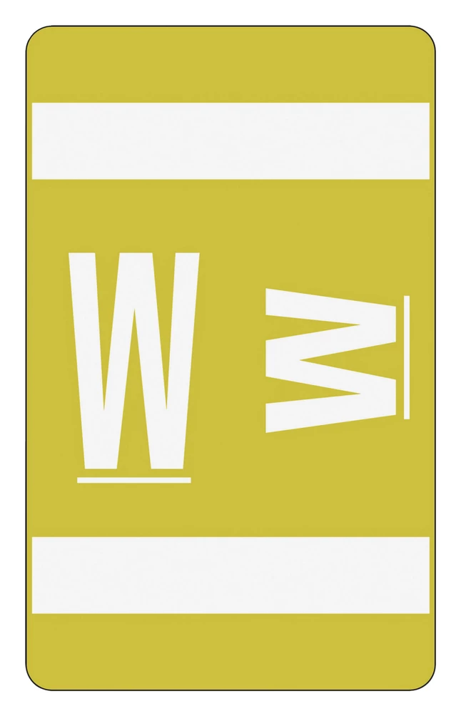 New 🎁 Smead ACCS Color-Coded Alphabetic Labels, 1 X 1-5/8 Inches, W, Yellow, Pack Of 100 ⌛ 1 New 🎁 Smead ACCS Color-Coded Alphabetic Labels, 1 X 1-5/8 Inches, W, Yellow, Pack Of 100 ⌛