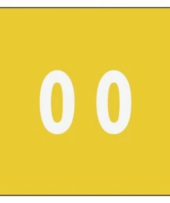 Buy 🥰 Smead DCC Color-Coded Numeric Label, 1-1/2 X 1-1/2 Inches, 0, Yellow, Pack Of 250 🥰
