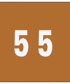 New 😉 Smead DCC Color-Coded Numeric Label, 1-1/2 X 1-1/2 Inches, 5, Brown, Pack Of 250 👍