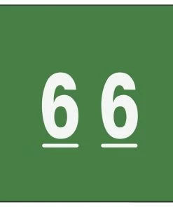 Hot Sale ⭐ Smead DCC Color-Coded Numeric Label, 1-1/2 X 1-1/2 Inches, 6, Green, Pack Of 250 ⌛