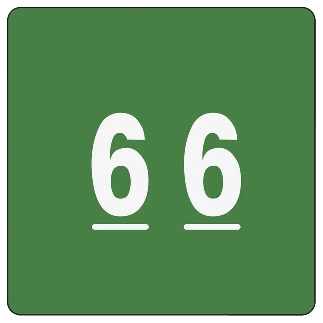 Hot Sale ⭐ Smead DCC Color-Coded Numeric Label, 1-1/2 X 1-1/2 Inches, 6, Green, Pack Of 250 ⌛ 1 Hot Sale ⭐ Smead DCC Color-Coded Numeric Label, 1-1/2 X 1-1/2 Inches, 6, Green, Pack Of 250 ⌛