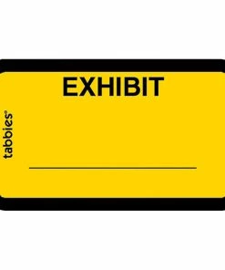 Brand new 🛒 Tabbies Legal Exhibit Label, 1-5/8 X 1 Inches, Yellow, Pack Of 252 ❤️