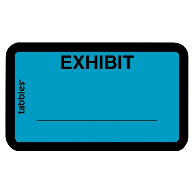 Outlet 🥰 Tabbies Legal Exhibit Label, 1-5/8 X 1 Inches, Blue, Pack Of 252 🔥 1 Outlet 🥰 Tabbies Legal Exhibit Label, 1-5/8 X 1 Inches, Blue, Pack Of 252 🔥