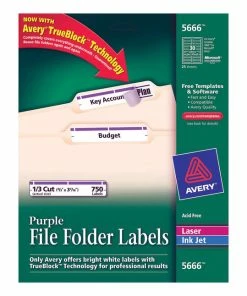 Best reviews of ⭐ Avery Printable File Folder Labels, 2/3 X 3-7/16 Inches, Purple, Pack Of 750 ❤️