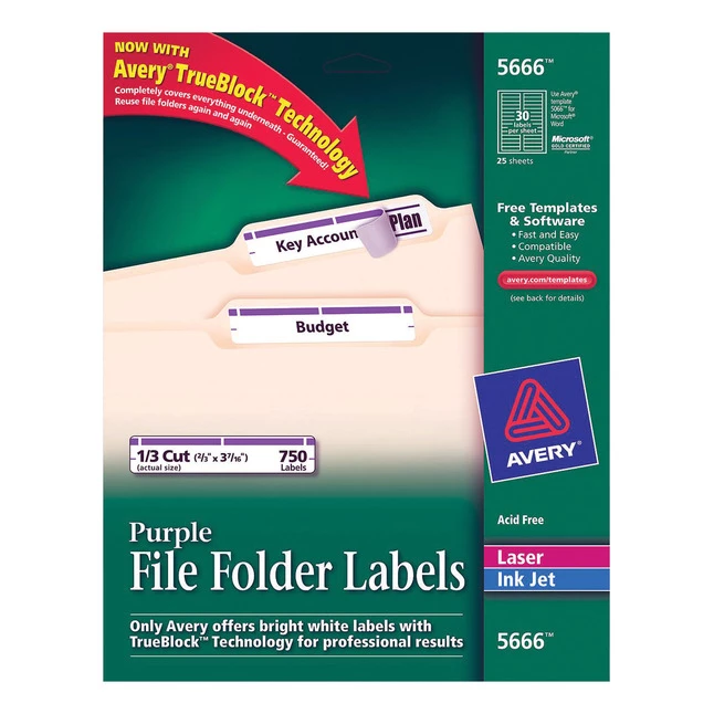 Best reviews of ⭐ Avery Printable File Folder Labels, 2/3 X 3-7/16 Inches, Purple, Pack Of 750 ❤️ 1 Best reviews of ⭐ Avery Printable File Folder Labels, 2/3 X 3-7/16 Inches, Purple, Pack Of 750 ❤️