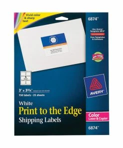 New 😀 Avery Print-to-the-Edge Shipping Labels, Laser, 3 X 3-3/4 Inches, Pack Of 150 ⭐