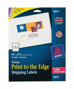 Flash Sale 😉 Avery Print-to-the-Edge Labels, Laser, 4-3/4 X 7-3/4 Inches, Pack Of 50 ✨