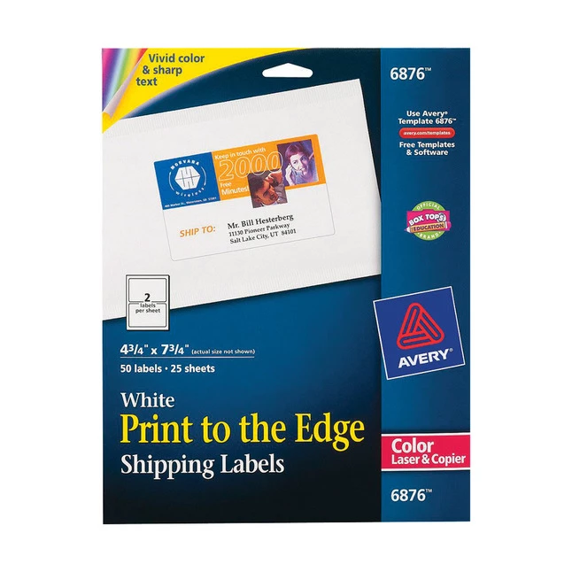 Flash Sale ๐ Avery Print-to-the-Edge Labels, Laser, 4-3/4 X 7-3/4 Inches, Pack Of 50 โจ 1 Flash Sale ๐ Avery Print-to-the-Edge Labels, Laser, 4-3/4 X 7-3/4 Inches, Pack Of 50 โจ