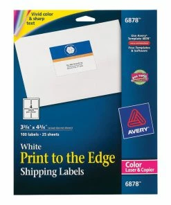 Outlet ✔️ Avery Print-to-the-Edge Shipping Labels, Laser, 3-3/4 X 4-3/4 Inches, Pack Of 100 👏