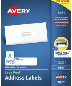 Coupon 🥰 Avery Easy Peel Address Labels, Inkjet, 1 X 4 Inches, Pack Of 2000 😍