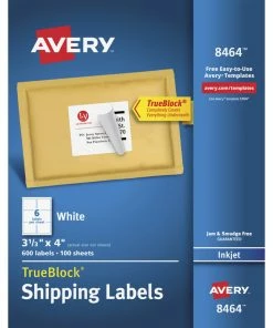 Top 10 ✨ Avery TrueBlock Shipping Labels, Inkjet, 3-1/3 X 4 Inches, White, Pack Of 600 🥰