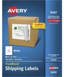 Promo 😉 Avery TrueBlock Full Sheet Label, Inkjet, 8-1/2 X 11 Inches, White, Pack Of 100 😍