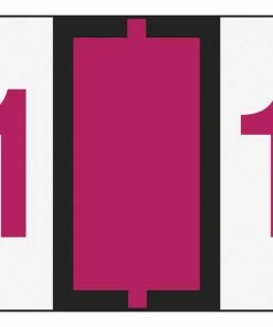 Hot Sale 🥰 Smead BCCRN Bar-Style Color Coded Numeric Labels, 1-1/4 X 1 Inches, 1, Red, Pack Of 500 ✔️