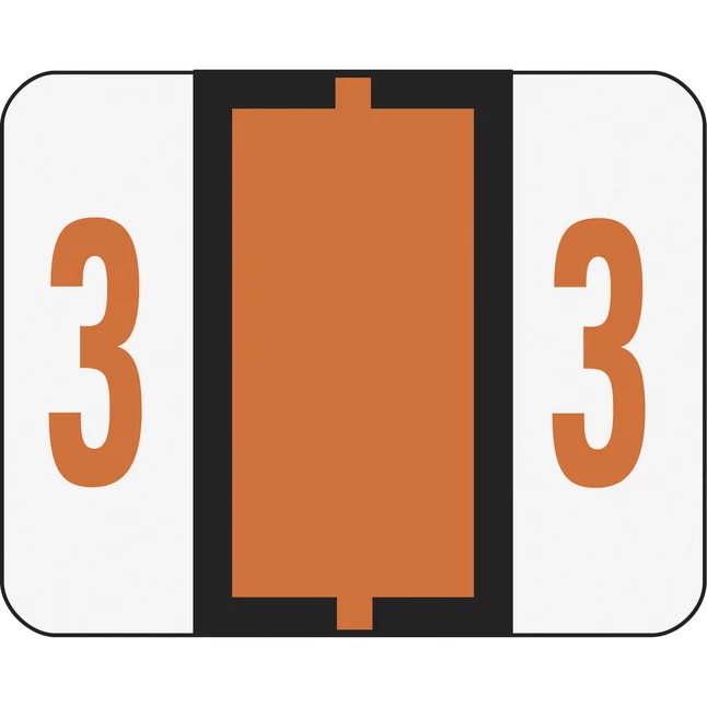 Promo ✔️ Smead BCCRN Bar-Style Color Coded Numeric Labels, 1-1/4 X 1 Inches, 3, Dark Orange, Pack Of 500 🥰 1 Promo ✔️ Smead BCCRN Bar-Style Color Coded Numeric Labels, 1-1/4 X 1 Inches, 3, Dark Orange, Pack Of 500 🥰