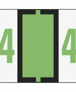 Flash Sale 🎁 Smead BCCRN Bar-Style Color Coded Numeric Labels, 1-1/4 X 1 Inches, 4, Light Green, Pack Of 500 👍