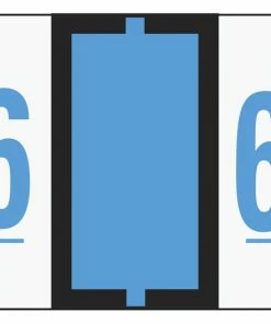 Deals 🧨 Smead BCCRN Bar-Style Color Coded Numeric Labels, 1-1/4 X 1 Inches, 6, Blue, Pack Of 500 😉