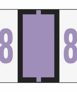 Buy 🔔 Smead BCCRN Bar-Style Color Coded Numeric Labels, 1-1/4 X 1 Inches, 8, Lavender, Pack Of 500 🤩