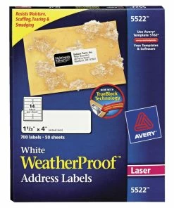 Coupon 😀 Avery Weatherproof Address Labels, 1-1/3 X 4 Inches, Pack Of 700 😍