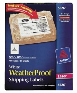 Hot Sale 😉 Avery Weatherproof Shipping Labels, 5-1/2 X 8-1/2 Inches, Pack Of 100 ❤️