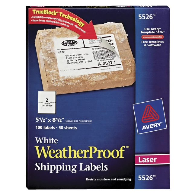 Hot Sale ๐ Avery Weatherproof Shipping Labels, 5-1/2 X 8-1/2 Inches, Pack Of 100 โค๏ธ 1 Hot Sale ๐ Avery Weatherproof Shipping Labels, 5-1/2 X 8-1/2 Inches, Pack Of 100 โค๏ธ