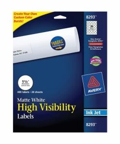 Hot Sale 🔥 Avery Permanent Round ID Labels, 1-1/2 Inch Diameter, Matte White, Pack Of 400 👏