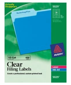 Cheap 🥰 Avery Printable File Folder Labels, 2/3 X 3-7/16 Inches, Clear, Pack Of 450 😍