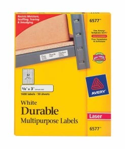 Buy 👏 Avery Permanent TrueBlock Labels, 5/8 X 3 Inches, Pack Of 1600 🌟