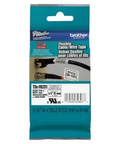 Best reviews of 😉 Brother TZe P-Touch Flexible Cable And Wire Tape, 1/2 Inch X 26 Feet, Black On White 🛒