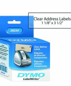 Budget 😀 Dymo LabelWriter Address Labels, 1-1/8 X 3-1/2 Inches, Clear, Roll Of 130 🤩