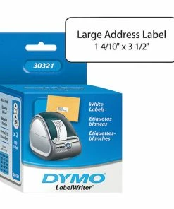 Wholesale 👏 Dymo LabelWriter Large Address Labels, 1-2/5 X 3-1/2 Inches, White 260 Labels/Roll, Box Of 2 🥰