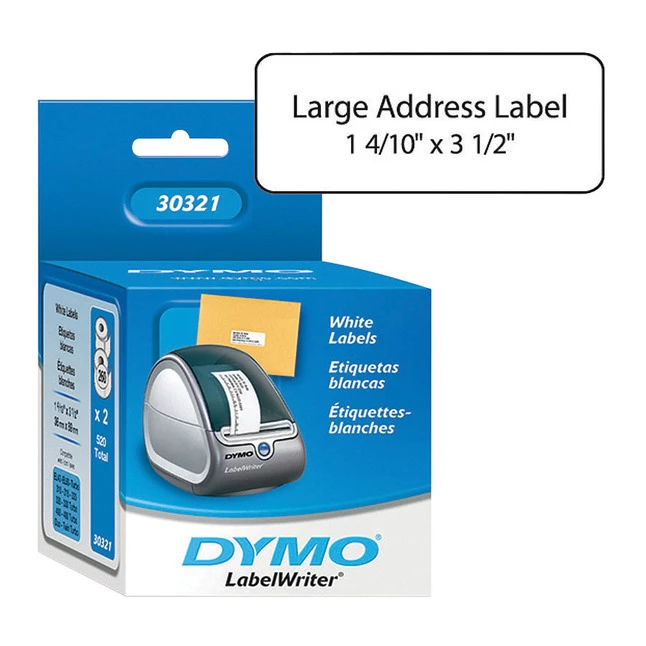 Wholesale 👏 Dymo LabelWriter Large Address Labels, 1-2/5 X 3-1/2 Inches, White 260 Labels/Roll, Box Of 2 🥰 1 Wholesale 👏 Dymo LabelWriter Large Address Labels, 1-2/5 X 3-1/2 Inches, White 260 Labels/Roll, Box Of 2 🥰