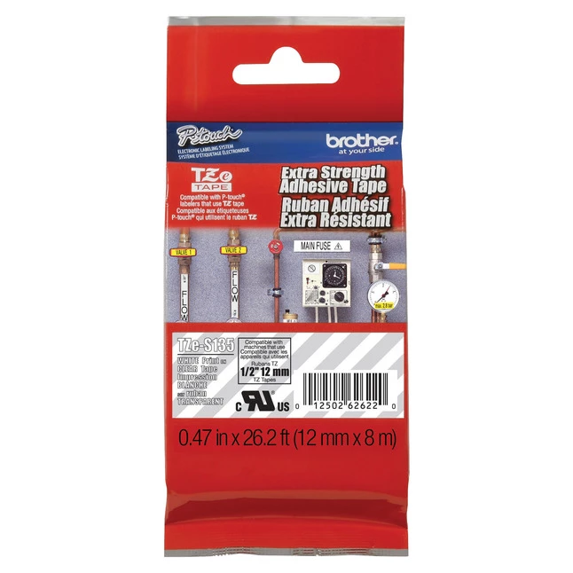 Wholesale ๐คฉ Brother TZe Extra Strength Adhesive Tape, 1/2 Inch X 26 Feet, White On Clear ๐ฏ 1 Wholesale ๐คฉ Brother TZe Extra Strength Adhesive Tape, 1/2 Inch X 26 Feet, White On Clear ๐ฏ