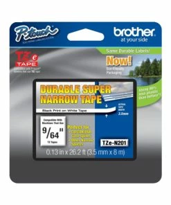 Best deal 🔥 Brother TZe Super Narrow Label Cartridge, 9/64 Inch X 26 Feet, Black On White 😍