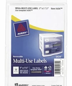 Hot Sale ✨ Avery Removable ID Labels, 1 X 1-1/2 Inches, Pack Of 500 👏
