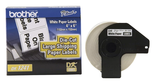 Brand new ๐งจ Brother DK-1241 Large Shipping Labels, 4 X 6 Inches, Roll Of 200 โญ 1 Brand new ๐งจ Brother DK-1241 Large Shipping Labels, 4 X 6 Inches, Roll Of 200 โญ