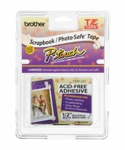 Flash Sale 👏 Brother TZe Acid-Free Label Tape, 1/2 Inch X 26 Feet, Black On White 😍