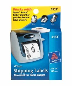 New 🤩 Avery Thermal Printer Shipping Labels, 2-1/8 X 4 Inches, White, Pack Of 140 🎁