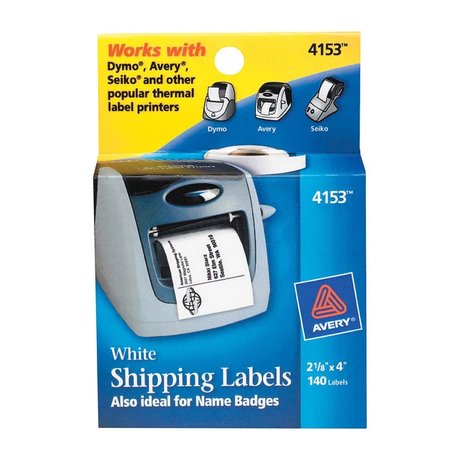 New ๐คฉ Avery Thermal Printer Shipping Labels, 2-1/8 X 4 Inches, White, Pack Of 140 ๐ 1 New ๐คฉ Avery Thermal Printer Shipping Labels, 2-1/8 X 4 Inches, White, Pack Of 140 ๐