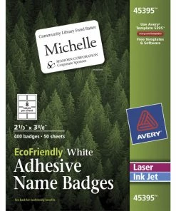 Cheap 👍 Avery EcoFriendly Name Badge Labels, 2-1/3 X 3-3/8 Inches, Pack Of 400 👍