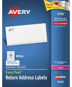 Discount 🛒 Avery Easy Peel Return Address Labels, Laser, 2/3 X 1-3/4 Inches, Pack Of 6000 👍