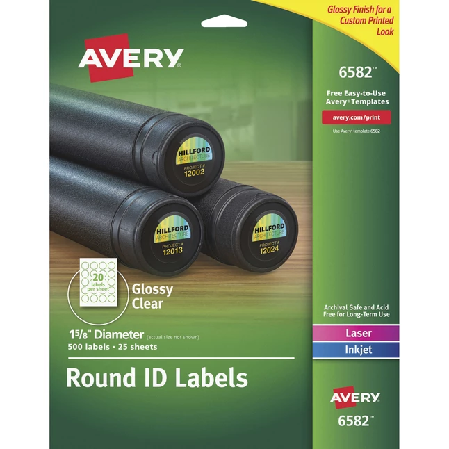 Best Sale ๐ Avery Permanent Round ID Labels, 1-5/8 Inch Diameter, Glossy Clear, Pack Of 500 ๐ 1 Best Sale ๐ Avery Permanent Round ID Labels, 1-5/8 Inch Diameter, Glossy Clear, Pack Of 500 ๐