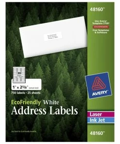 Wholesale ✔️ Avery EcoFriendly Address Labels, 1 X 2-5/8 Inches, Pack Of 750 👍