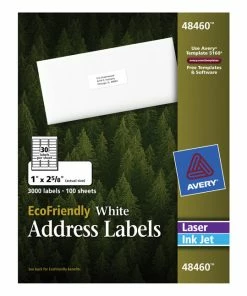 Wholesale 😀 Avery EcoFriendly Address Labels, 1 X 2-5/8 Inches, Pack Of 3000 🤩