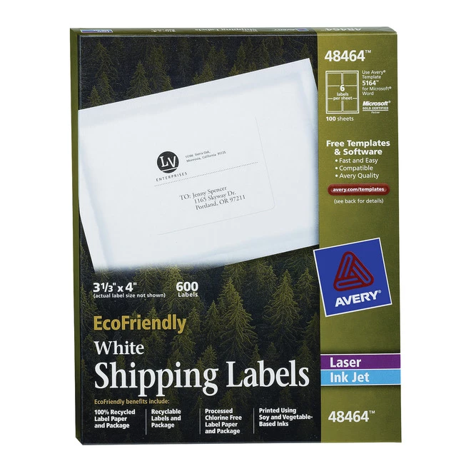 Best deal โ Avery EcoFriendly Shipping Labels, 3-1/3 X 4 Inches, Pack Of 600 ๐ 1 Best deal โ Avery EcoFriendly Shipping Labels, 3-1/3 X 4 Inches, Pack Of 600 ๐