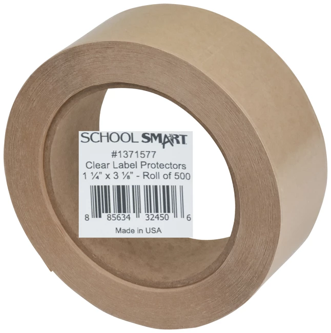 Hot Sale 🎁 School Smart Vinyl Label Protectors, Round Corner Rectangle, 1-1/4 X 3-1/8 Inches, Clear, Pack Of 500 👏 2 Hot Sale 🎁 School Smart Vinyl Label Protectors, Round Corner Rectangle, 1-1/4 X 3-1/8 Inches, Clear, Pack Of 500 👏 - Image 2