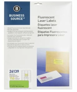 Hot Sale 🧨 Business Source Laser Printer Labels, 1 X 2-5/8 Inches, Neon Green, Pack Of 750 😉