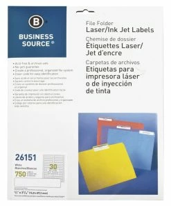Best Sale 💯 Business Source File Folder Labels, 2/3 X 3-7/16 Inches, White, Pack Of 750 🎉