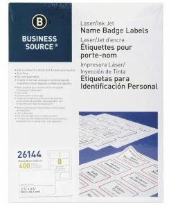 Cheapest 🔥 Business Source Adhesive Name Badge Labels, 2-1/3 X 3-3/8 Inches, White, Pack Of 400 👍